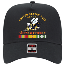 Load image into Gallery viewer, Baseball Cap - Navy - Seabee - Vietnam Veteran - Vers1