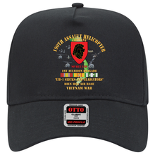 Load image into Gallery viewer, Baseball Cap - Army - 190th Assault Helicopter Company - SSI - Red- Gladiators - Bien Hoa Air Base, w VN SVC X 300