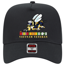 Load image into Gallery viewer, Baseball Cap - Navy - Seabee - Bee Only w VN SVC wo DS V1