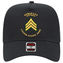 Load image into Gallery viewer, Baseball Cap - Army - Sergeant - SGT - Retired - Flat X 300