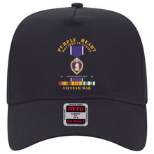 Load image into Gallery viewer, Baseball Cap - Purple Heart - WIA w VN SVC w Purple Heart Ribbon