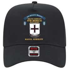 Load image into Gallery viewer, Baseball Cap - Bravo Company - 8th Medical Battalion, 8th Infantry Division Scroll - Maintz Germany X 300