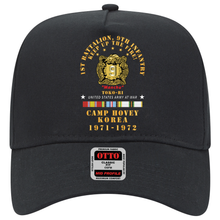 Load image into Gallery viewer, Baseball Cap - Army - 1st Battalion, 9th Infantry - Manchus - Keep Up the Fire - Camp Hovey Korea - Toko-ri w AFEM - COLD SVC X 300