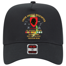 Load image into Gallery viewer, Baseball Cap - Army - 190th Assault Helicopter Company - SSI - Red- Gladiators - Bien Hoa Air Base, W VN SVC X 300