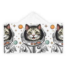 Load image into Gallery viewer, Youth Hooded Towel- Astronaut Cat