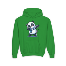 Load image into Gallery viewer, Youth Heavy Blend Hooded Sweatshirt - Cute Panda Dancing