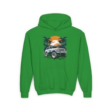 Load image into Gallery viewer, Youth Heavy Blend Hooded Sweatshirt - Retro Off-Road Vehicle