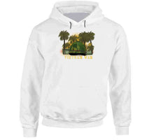 Load image into Gallery viewer, Vietnam Era Helmet Cover - Band - Front - War Is Hell W Jungle - Fire W Txt X 300 Classic T Shirt, Crewneck Sweatshirt, Hoodie, Long Sleeve