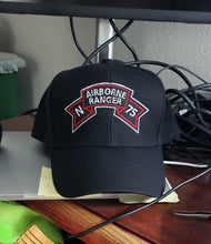 Load image into Gallery viewer, Snapback Hat - Embroidery - SOF - N Company Scroll - Airborne Ranger - 75th