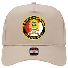 Load image into Gallery viewer, Baseball Cap - 2nd Armored Cavalry Regiment DUI - Red White - Battle of 73 Easting