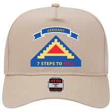 Load image into Gallery viewer, Baseball Cap - 7th United States Army w 7 Steps Hell w Scroll X 300