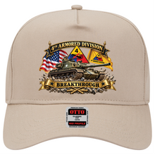 Load image into Gallery viewer, Baseball Cap - 4th Armored Division - M60A1 Tank - Breakthrough Division
