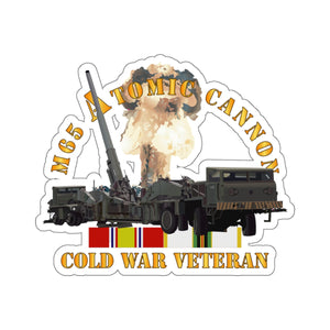 Kiss-Cut Stickers - M65 Atomic Cannon - Cold War Vet w COLD SVC
