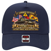 Load image into Gallery viewer, Baseball Cap - 4th Armored Division - PATTON'S M60A1 Main Battle Tank - Breakthrough Division