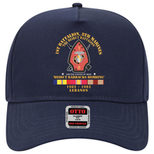 Load image into Gallery viewer, Baseball Cap - USMC - 1st Bn, 8th Marines - Beirut barracks bombing w SVC - 1982-1983 X 300