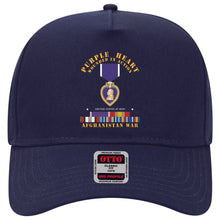 Load image into Gallery viewer, Baseball Cap - Purple Heart - WIA w Afghanistan SVC w Purple Heart Ribbon
