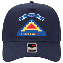 Load image into Gallery viewer, Baseball Cap - 7th United States Army w 7 Steps Hell w Scroll X 300