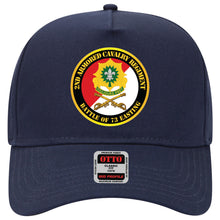 Load image into Gallery viewer, Baseball Cap - 2nd Armored Cavalry Regiment DUI - Red White - Battle of 73 Easting