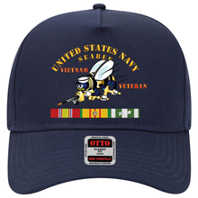 Load image into Gallery viewer, Baseball Cap - Navy - Seabee - Vietnam Veteran - Step VN VET
