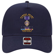 Load image into Gallery viewer, Baseball Cap - Purple Heart - WIA w WWII SVC w Purple Heart - Pacific