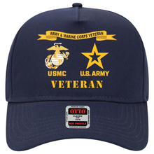 Load image into Gallery viewer, Baseball Cap - USMC - Army Veteran - EGA - Army Star X 300