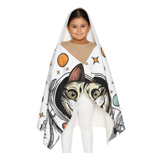 Load image into Gallery viewer, Youth Hooded Towel- Astronaut Cat