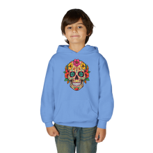 Load image into Gallery viewer, Youth Heavy Blend Hooded Sweatshirt - Coco Floral Skull