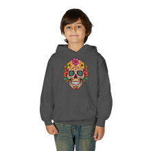 Load image into Gallery viewer, Youth Heavy Blend Hooded Sweatshirt - Coco Floral Skull