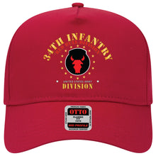 Load image into Gallery viewer, Baseball Cap - 34th Infantry Division - Red Bull Division at War X 300