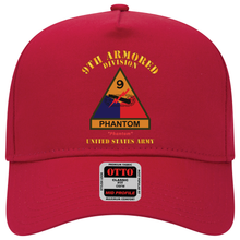 Load image into Gallery viewer, Baseball Cap - Army - SSI - 9th Armored Division w Name Tape - Phantom - US Army X 300