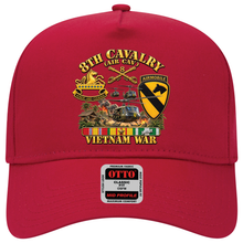 Load image into Gallery viewer, Baseball Cap - Army - 8th Cavalry (Air Cav) - 1st Cav Division w VN SVC - 3D Enhanced X 300