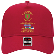 Load image into Gallery viewer, Baseball Cap - 1st Infantry Division - 2nd Bn, 28th Inf Regiment - VN Ribbon Rack Special - BS w 1OLF, PH, AM, NDSM, VCM 4 Campaign Stars, VN SVC Medal