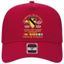 Load image into Gallery viewer, Baseball Cap - Jumping Mustangs - 1st Bn 8th Cav 1st Cav - w VN SVC