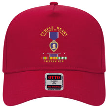 Load image into Gallery viewer, Baseball Cap - Purple Heart - WIA w VN SVC w Purple Heart Ribbon