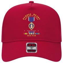 Load image into Gallery viewer, Baseball Cap - Purple Heart - WIA w IRAQ SVC w Purple Heart Ribbon