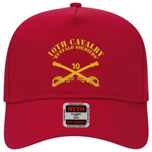 Load image into Gallery viewer, Baseball Cap - 10th Cav Regt - Buffalo Soldiers w Cav Br - Flat
