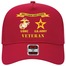 Load image into Gallery viewer, Baseball Cap - USMC - Army Veteran - EGA - Army Star X 300