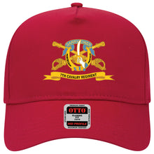 Load image into Gallery viewer, Baseball Cap - 7th Cavalry Regiment w Br - Ribbon