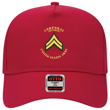 Load image into Gallery viewer, Baseball Cap - Army - Corporal - CPL - Retired - Flat X 300