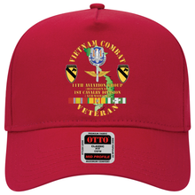 Load image into Gallery viewer, Baseball Cap - Army - Vietnam Combat Cavalry Veteran w 11th Aviation Group - 1st Cav Div X 300