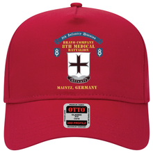 Load image into Gallery viewer, Baseball Cap - Bravo Company - 8th Medical Battalion, 8th Infantry Division Scroll - Maintz Germany X 300