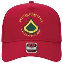 Load image into Gallery viewer, Baseball Cap - Army - Private First Class - PFC - Retired - Flat X 300