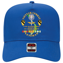 Load image into Gallery viewer, Baseball Cap - Army - Vietnam Combat Cavalry Veteran w 11th Aviation Group - 1st Cav Div X 300
