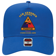 Load image into Gallery viewer, Baseball Cap - Army - SSI - 9th Armored Division w Name Tape - Phantom - US Army X 300
