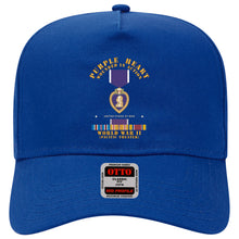 Load image into Gallery viewer, Baseball Cap - Purple Heart - WIA w WWII SVC w Purple Heart - Pacific