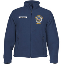 Load image into Gallery viewer, Men's Full-Zip Fleece Jacket - Embroidered Joint Chiefs of Staff Service Badge Logo w Nametape
