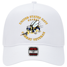Load image into Gallery viewer, Baseball Cap - Navy - Seabee - Combat Veteran - No Shadow