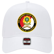 Load image into Gallery viewer, Baseball Cap - 2nd Armored Cavalry Regiment DUI - Red White - Battle of 73 Easting