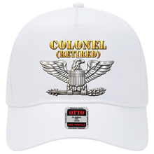 Load image into Gallery viewer, Baseball Cap - Colonel - Retired - 3D - Enhanced