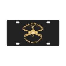 Load image into Gallery viewer, 2nd Bn, 81st Armor - Red Knights- Armor Branch X 300 Classic License Plate